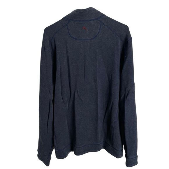 Tommy Bahama Mens Flipshore Jacket Full XL Zip Burgundy Navy Blue Reversible - Picture 2 of 9